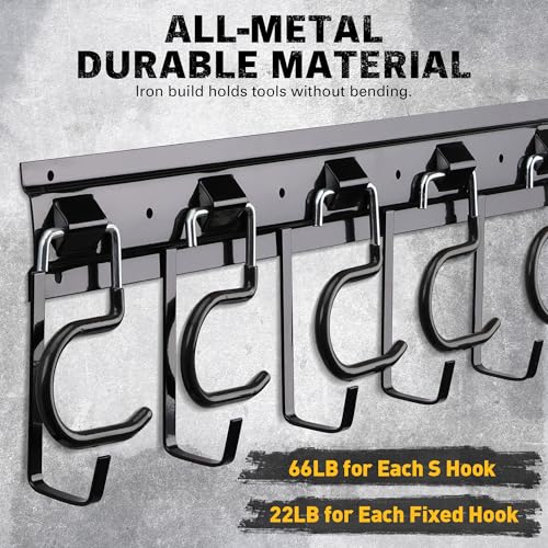 68'' All Metal Adjustable Garden Tool Organizer