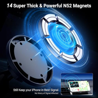 Car CD Slot Magnetic Phone Mount Holder for MagSafe iPhones