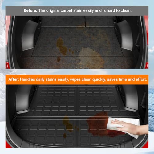 Cargo Mat & Backrest Mats Compatible with 2021 2022 2023 Santa Fe