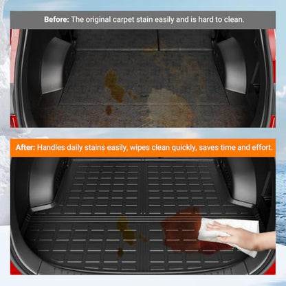 Cargo Mat & Backrest Mats Compatible with 2021 2022 2023 Santa Fe