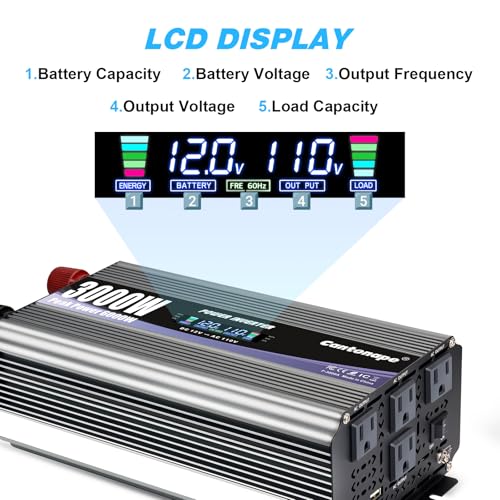 3000W Power Inverter 12V to 110V