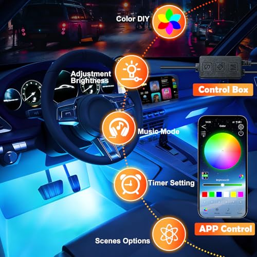 Car Led Interior Lights (4 Count)