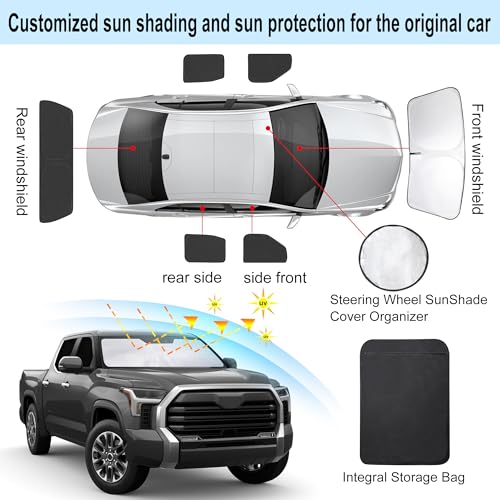 Window Shades for Toyota Tundra 2022 (6 Count)