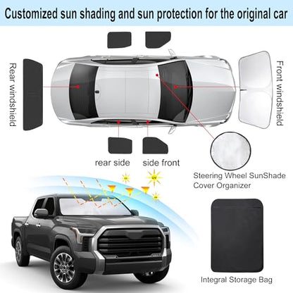 Window Shades for Toyota Tundra 2022 (6 Count)