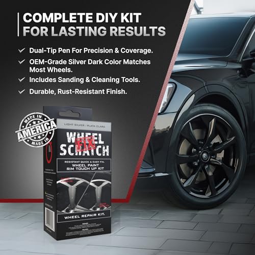 Light Silver Rim Touch Up Paint Wheel Scratch Repair Kit