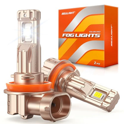 H11/H16/H8 LED Fog Light Bulb, 18000LM Ultra Bright H11 LED bulb, IP68 Waterproof Injection Sealed,Long Lifespan 80000 Hours, 1:1 Fit for Cars,Trucks,and SUVs,Pack of 2