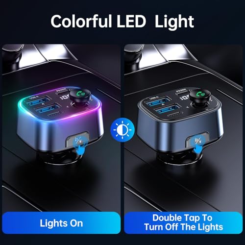 Bluetooth 5.4 FM Transmitter Car Adapter 48W