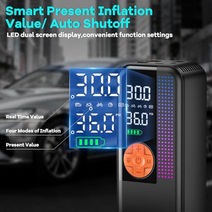 150PSI Portable Cordless Tire Inflator Air Compressor (24 Count)