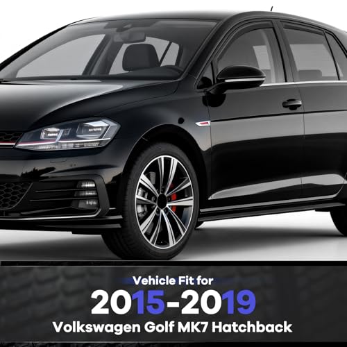 in Channel Rain Guards Fit for Volkswagen Golf MK7 Hatchback 2015 (4 Count)