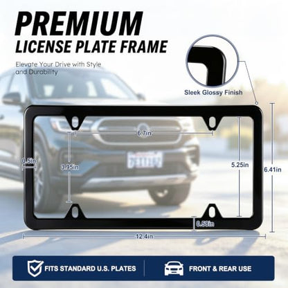 4 Holes Stainless Steel License Plate Frames