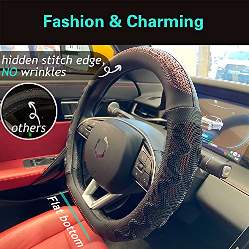 D Shaped Steering Wheel Cover Great Grip 14.5