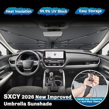 for 2024 2025 2026 Toyota Grand Highlander Windshield Umbrella Shade