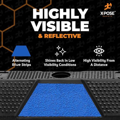 72" Heavy Duty Blue Rubber Parking Stopper