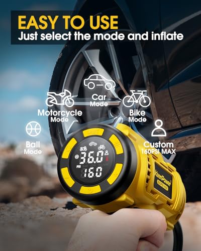 Cordless Tire Inflator Portable Air Compressor
