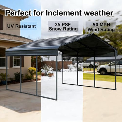 10x15 FT Heavy Duty Extra Large Metal Carport