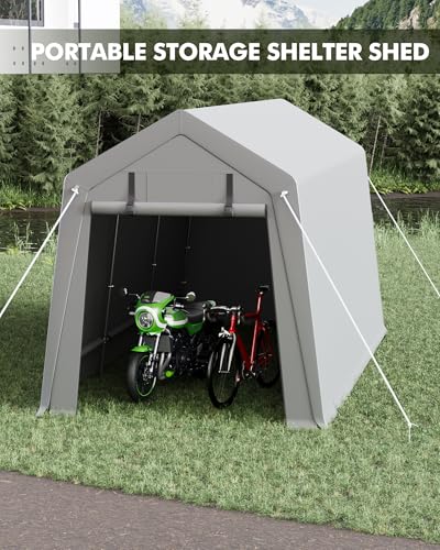 7 x 12 ft Carport Storage Shed