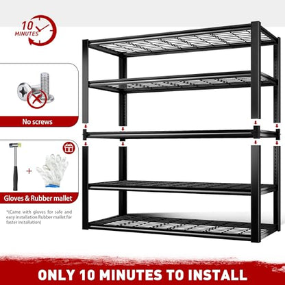 48" W Garage Shelving Heavy Duty Load 2500LBS (2 Count)