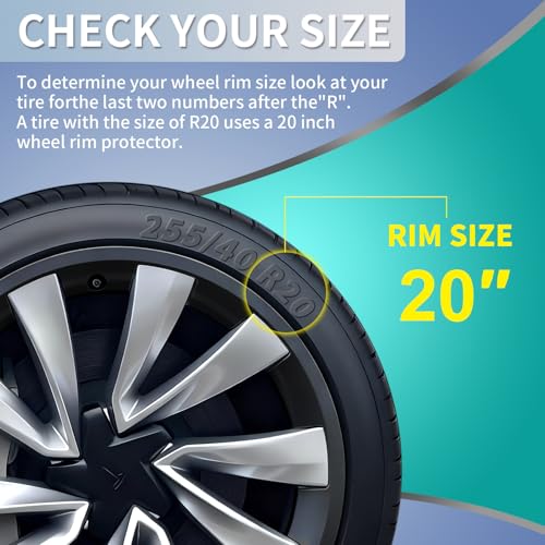 Model Y Juniper 20" Rim Protector Helix 2.0 2025 (4 Count)