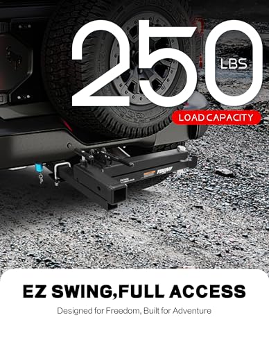 Young 250 lbs Heavy Duty Swing Away Hitch Adapter for Bike Rack & Cargo Carrier