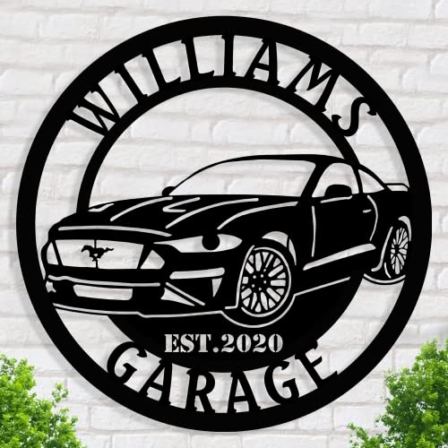 Personalized Metal Name Garage Sign