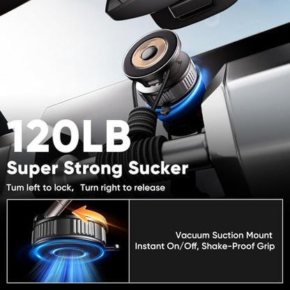 Car Phone Holder for Magsafe [120+LBS Strong Suction & 2800gf Magnetic]