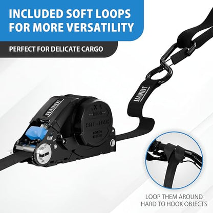 USA Based Retractable Ratchet Straps (2 Count)