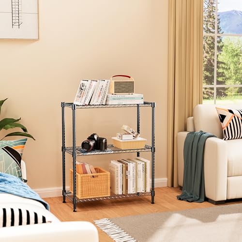 750 lbs 3 Tier Storage Rack Metal Wire Shelving Unit (3 Count)