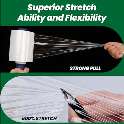 Adhes Recyclable Stretch Wrap Film 5 Inch x 1000 Feet (2 Count)