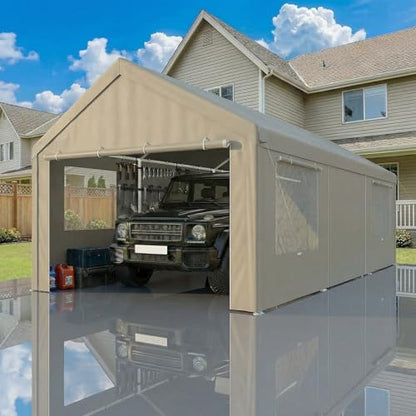 12x20 Heavy Duty Carport Portable Garage with Sidewalls
