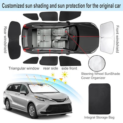 Window Shades for Toyota Sienna 2021 (8 Count)