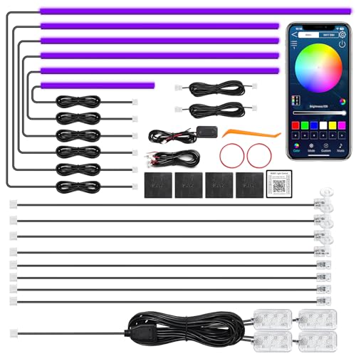 Acrylic Interior Car LED Strip Light with Wireless APP