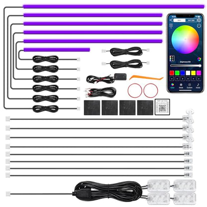 Acrylic Interior Car LED Strip Light with Wireless APP