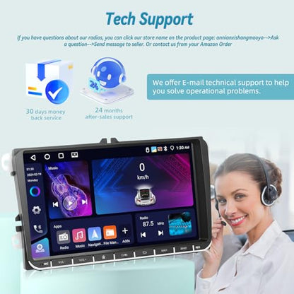 4G+64G] 9 inch Car Radio for VW Jetta Passat Seat Golf Tiguan Beetle