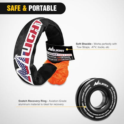Synthetic Soft Shackle & Recovery Ring Kit