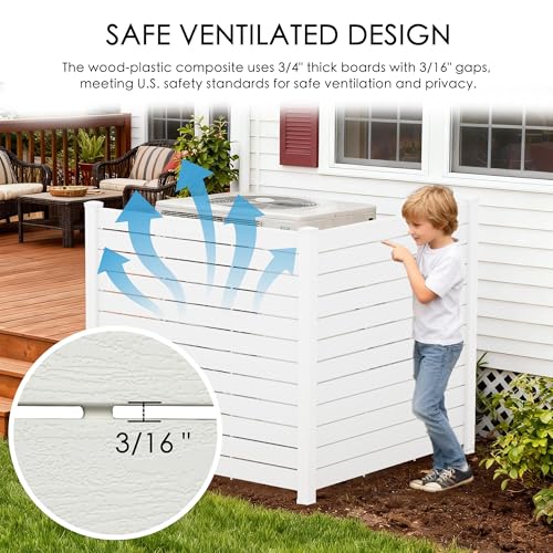 50" W x 48" H Outdoor Privacy Screen with Aluminum Posts (9600 sq inches)
