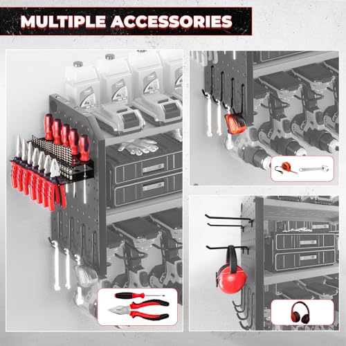Power Tool Organizer with Charging Station