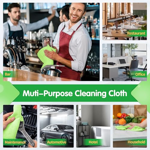 Sage Green Microfiber Cleaning Cloth (8 Count)