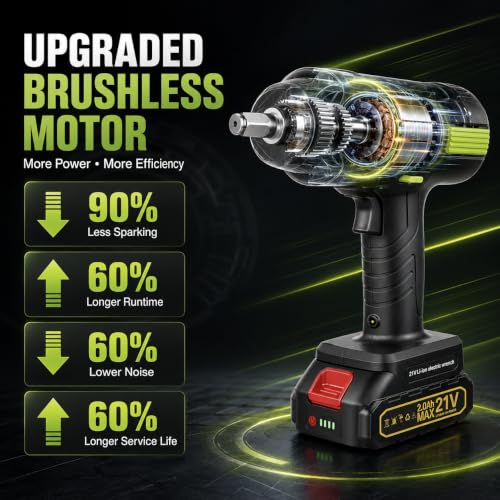 Cordless Electric Car Jack Kit 5 Ton with Battery and Impact Wrench