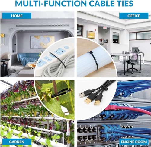 12 Inch Silver Zip Ties 1200PCS (1200 Count)
