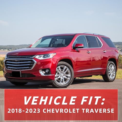 in Channel Rain Guards for Chevrolet Chevy Traverse 2018 2019 2020 2021 2022 2023 (4 Count)