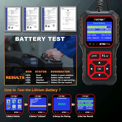 BT60 PRO Car Battery Tester 6V