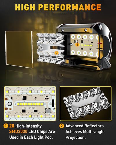 4 Inch LED Pod Lights (2 Count)
