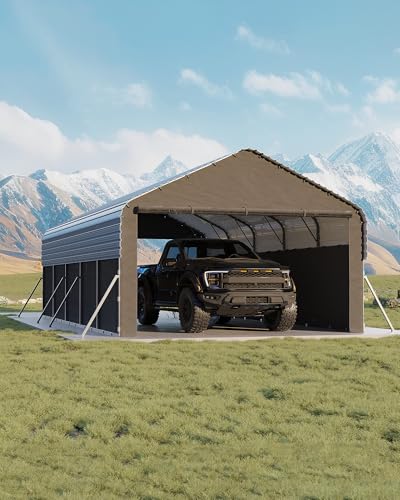 12x25x9 ft Metal Carport Oversized