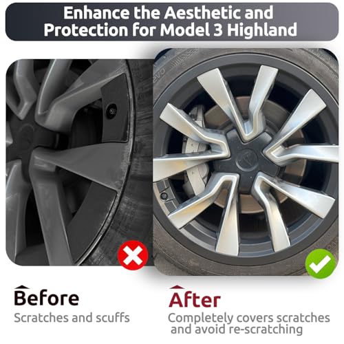 Rim Protector for Tesla 2024 2025 2026 Model 3 Highland 19 Inch Nova Wheels Cover All