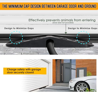 Ev Charger Cable Protector with Handle For Garage Door