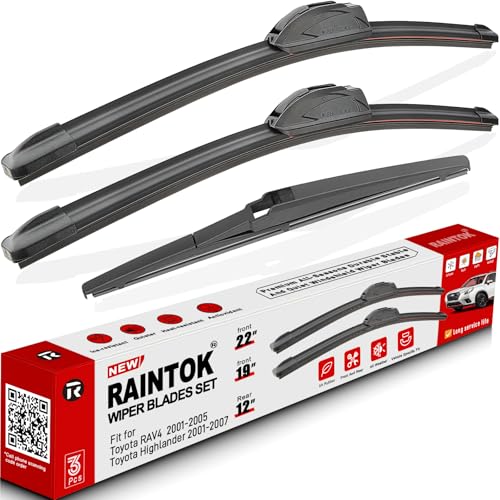 3 Pack Windshield Wiper Blades Replacement for Toyota Highlander 2001