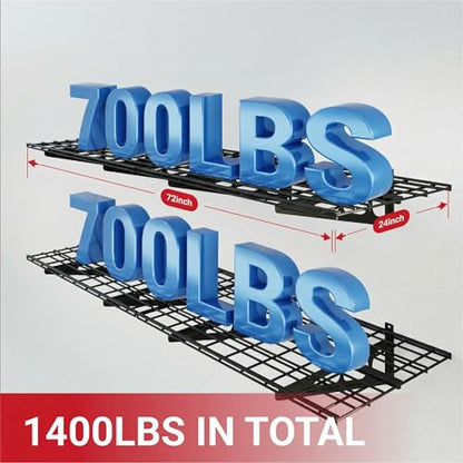 2 Pack Garage Shelving with Hooks (2 Count)