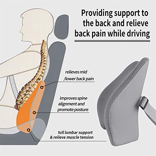 Memory Foam Lumbar Support Pillow for Car