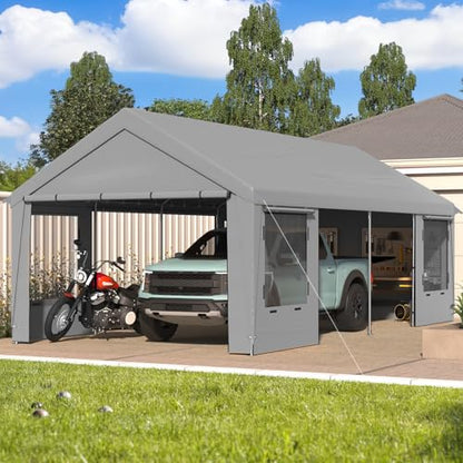 Carport 12' x 24' Heavy Duty Carport with Roll