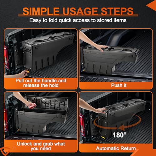 Truck Bed Swinging Toolbox Fits for Chevy GMC Silverado (7.5 Count)